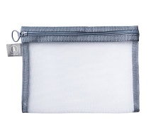 КОСМЕТИЧКА-СЕТОЧКА СЕРАЯ, 19х14 СМ