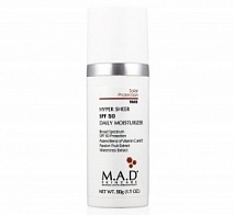 Увлажняющий крем-основа под макияж с защитой Hyper Sheer SPF 50 Daily Moisturizer, 50 г | M.A.D Skincare