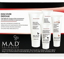 Дорожный набор препаратов для восстановления и защиты кожи Environmental Discovery Kit | M.A.D Skincare