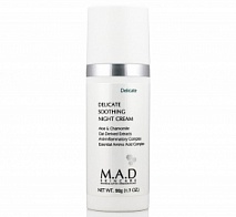 Успокаивающий ночной крем для чувствительной кожи Delicate Soothing Night Cream, 50 г | M.A.D Skincare